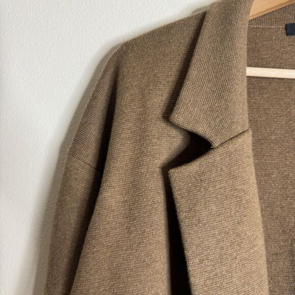 J.Crew Sweater Blazer Womens Medium Camel Brown Ella Long Coatigan Open Front - Picture 7 of 12
